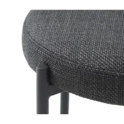 Poef Donkergrijs Stof - 43,5x44x48cm - Pelican