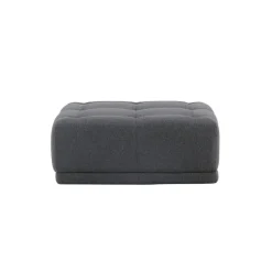 Poef Donkergrijs Stof - 100x100x40cm - Turin