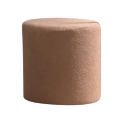 Poef Forrest - Ø41x41cm - bruine boucléstof