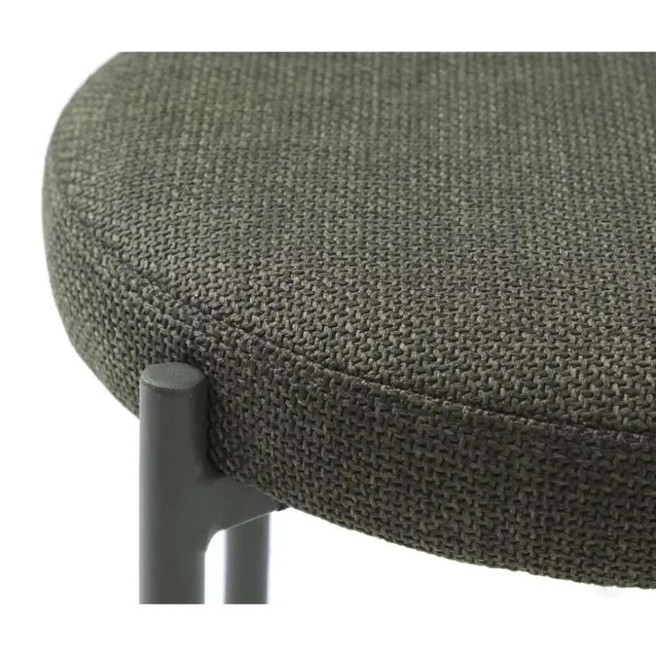 Poef Groen Stof - 43,5x44x48cm - Pelican