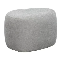Poef Kacy - lichtgrijs - 38x60x48 cm