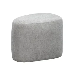 Poef Kacy - lichtgrijs - 38x55x40 cm