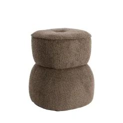 Poef Leyla - Bruin - Ø40cm