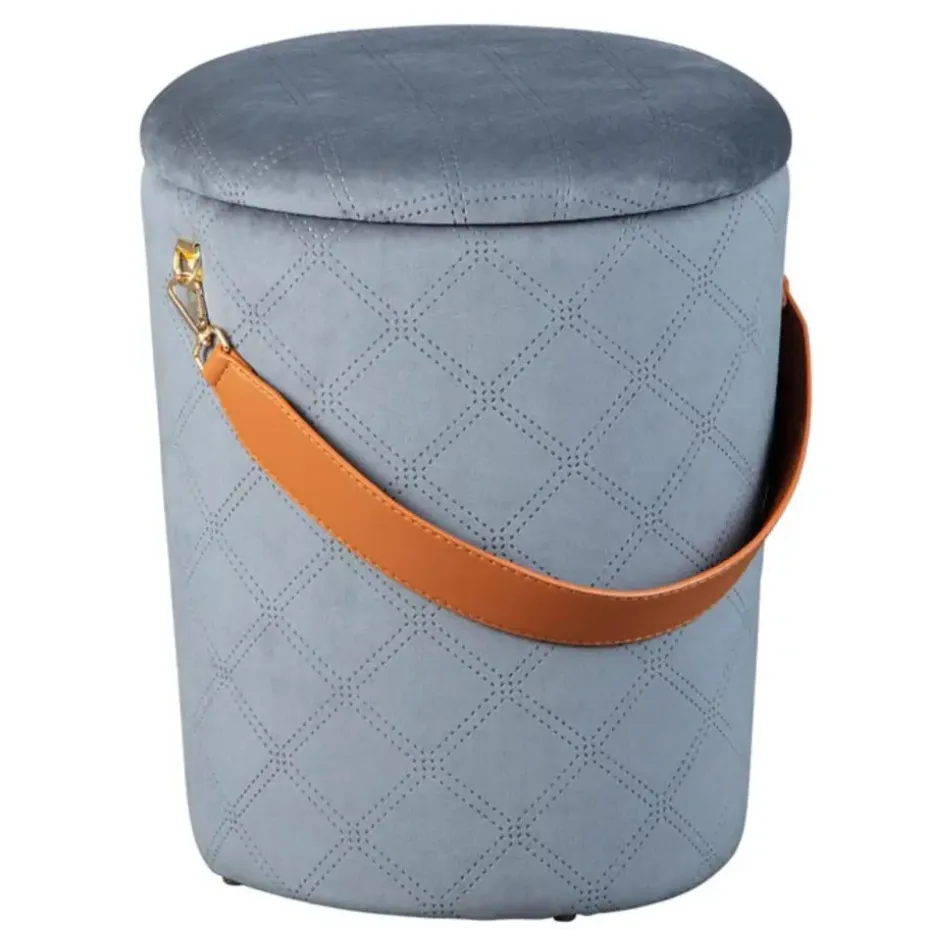 Poef Nevis - grijs - 38x30x30 cm