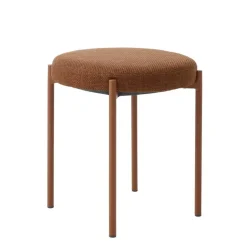 Poef Oranje Stof - 43,5x44x48cm - Pelican