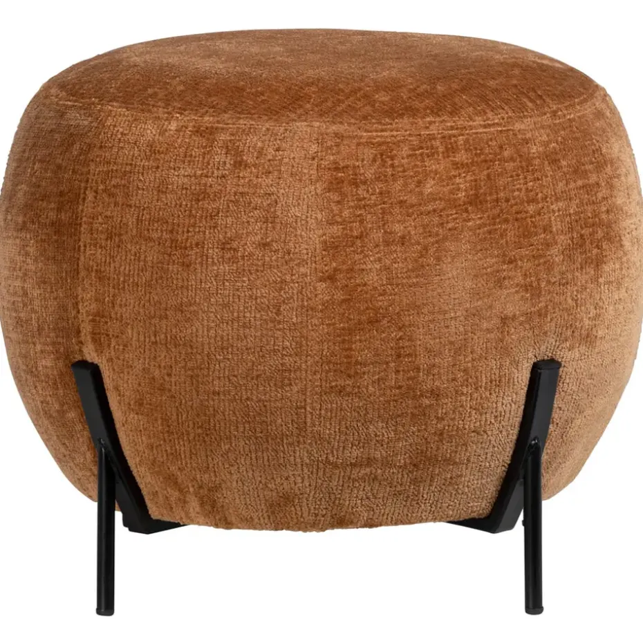 Poef Rosaly - bruin - Ø45x35 cm