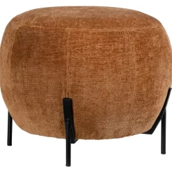 Poef Rosaly - bruin - Ø45x35 cm