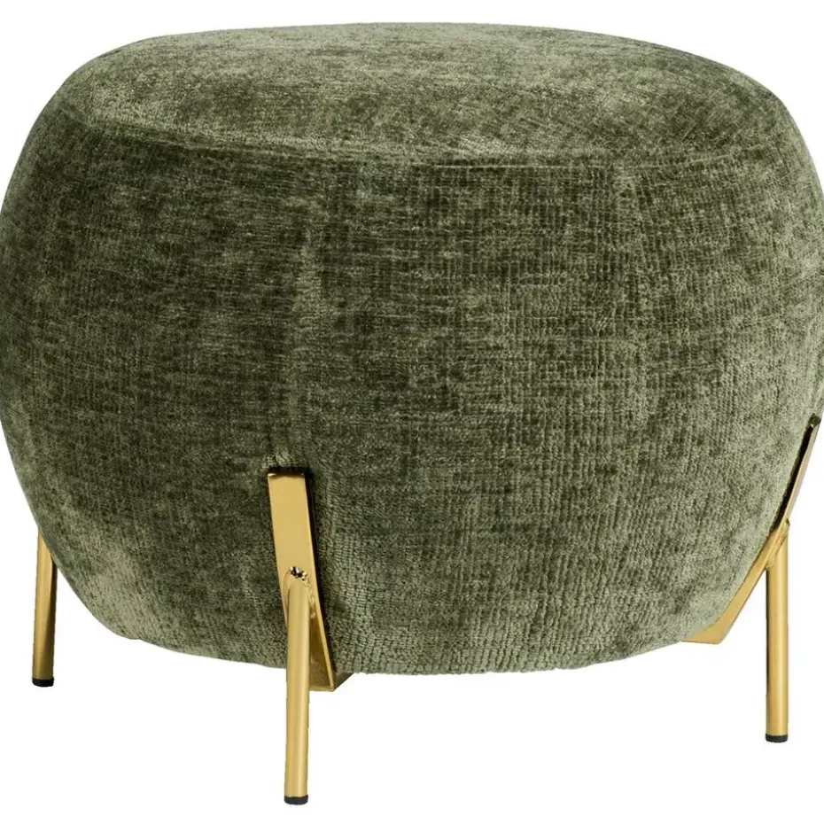 Poef Rosaly - groen - Ø45x35 cm