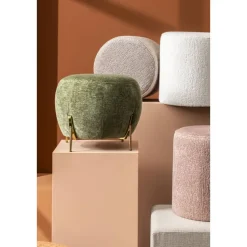 Poef Rosaly - groen - Ø45x35 cm