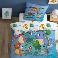 Pokémon Dekbedovertrek Starter Evolution - Eenpersoons - 140 x 200 cm - Katoen