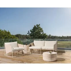 PONTE - Loungeset 3-zits - Taupe - Staal