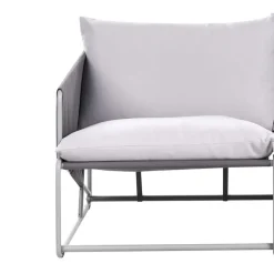 PONTE - Tweezitsbank - Grijs - Staal