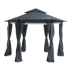 PORTEL - Tuinpaviljoen - Grijs - Staal