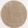 Porto Rond Soft Fluffy Vloerkleed Hoogpolig Effen Beige - 120 CM ROND