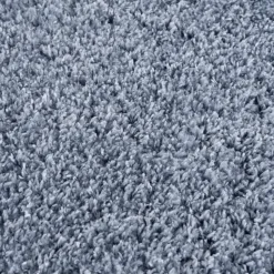 Porto Soft Fluffy Vloerkleed Hoogpolig Effen Blauw - 140X200 CM