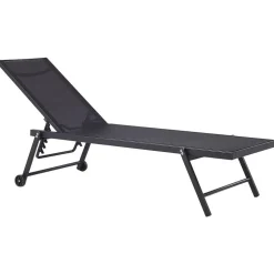 PORTOFINO - Strandstoel - Zwart - Aluminium