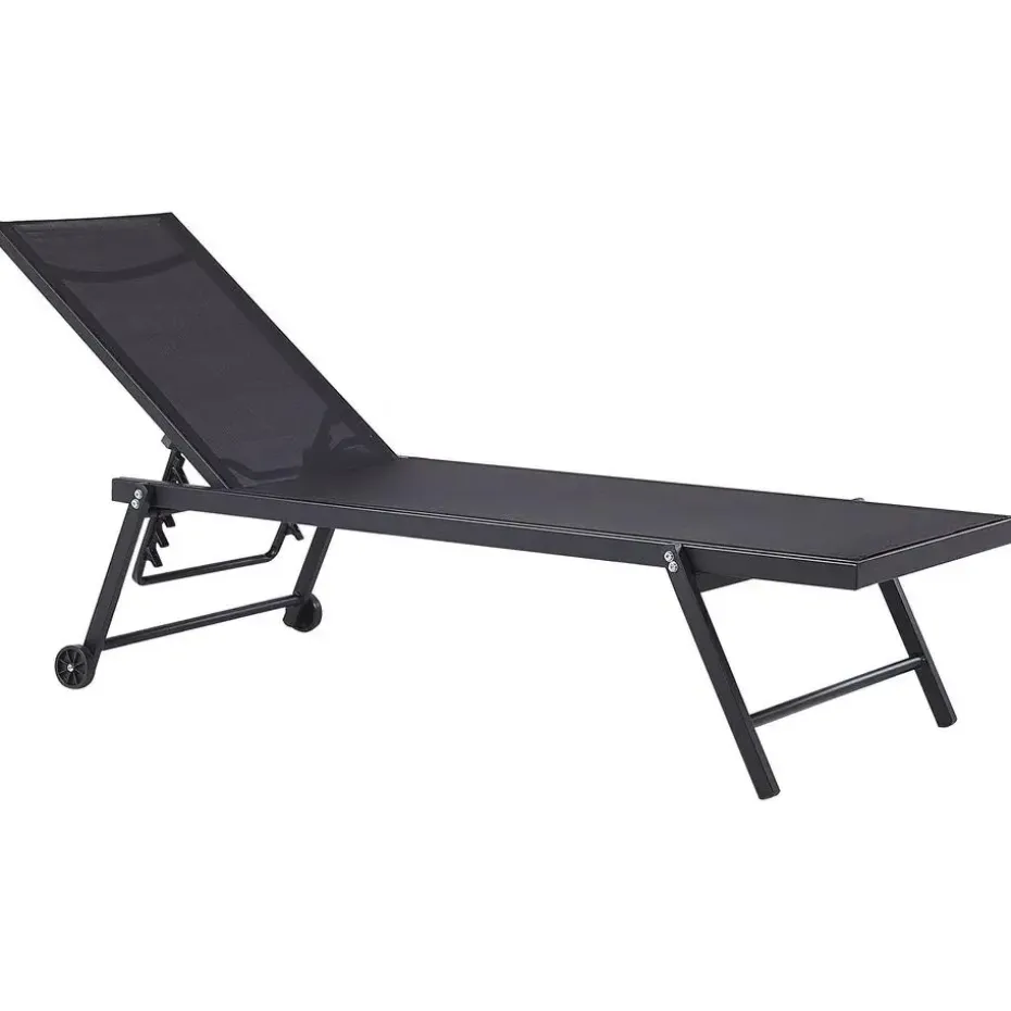 PORTOFINO - Strandstoel - Zwart - Aluminium