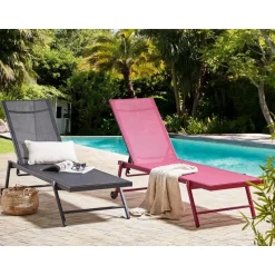 PORTOFINO - Strandstoel - Zwart - Aluminium