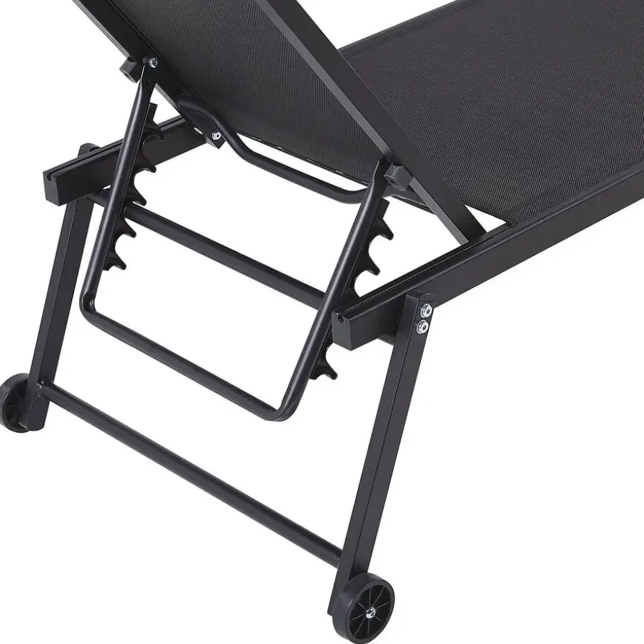 PORTOFINO - Strandstoel - Zwart - Aluminium