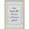 Poster Bouteille - MDF/glas - 30x20 cm
