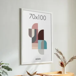 Poster Lijst - grote Kader - 70 x 100 cm - MDF Hout - witte Rand