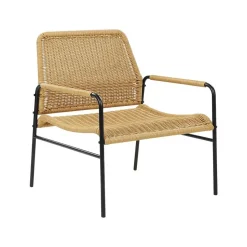 PRASIMO - Tuinstoel set van 2 - Naturel - PE Rotan