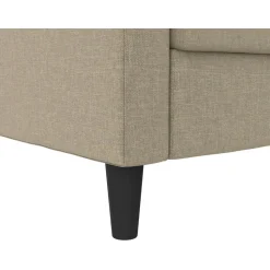 Presley - 3-zits hoekslaapbank in cappuccino stof