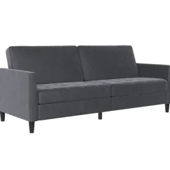 Presley - 3-zits slaapbank in antraciet fluweel