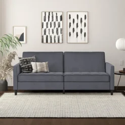 Presley - 3-zits slaapbank in taupe fluweel