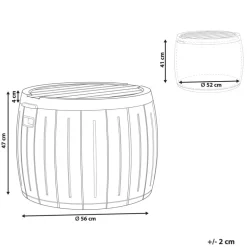 PRINOS - Kussenbox - Grijs - ⌀ 56 cm - Synthetisch materiaal
