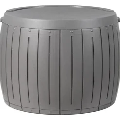 PRINOS - Kussenbox - Grijs - ⌀ 56 cm - Synthetisch materiaal