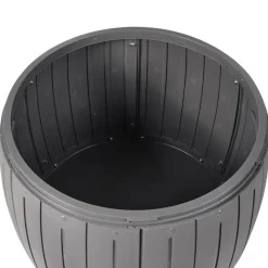 PRINOS - Kussenbox - Grijs - ⌀ 56 cm - Synthetisch materiaal