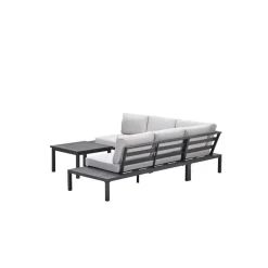 Prinos loungeset - 4-delig - carbon black - valley sand