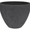 Pro Garden Plantenpot - Tuin - kunststof - antraciet - 31 x 32 cm