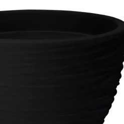 Pro Garden plantenpot - Tuin - kunststof - antraciet - D40 x H31 cm