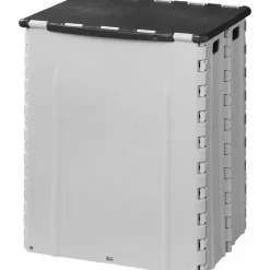 ProPlus Afvalbak met deksel- kunststof - grijs - 25 x 31 x 38 cm