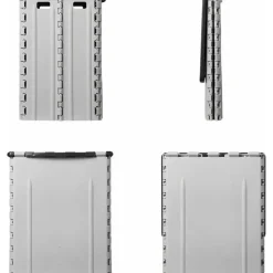 ProPlus Afvalbak met deksel- kunststof - grijs - 25 x 31 x 38 cm