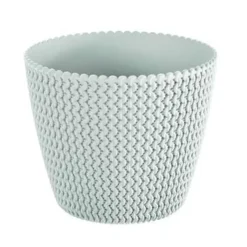 Prosperplast Bloempot Splofy - wit - rond - kunststof - 35 cm