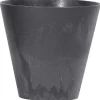 Prosperplast plantenpot - kunststof - antraciet - D40 x H37 cm