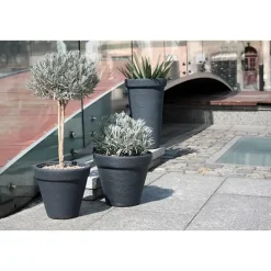 Prosperplast Plantenpot Classic - antraciet - D58 x H47 cm