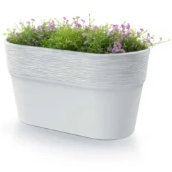 Prosperplast Plantenpot Windsor - ivoor wit - L28 x B15 x H15 cm