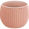 Prosperplast plantenpot/bloempot - kunststof - zalm roze - D14,5 x H11 cm