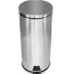 Prullebak/pedaalemmer - 30 liter - 64 x 36 x 30cm - chroomkleurig