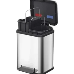 Prullenbak Oko Duo Plus RVS 2x9L M - Hailo