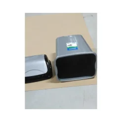 Prullenbak/afvalbak - 10 liter - kunststof - zilver - 20 x 37 cm