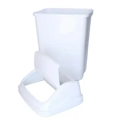 Prullenbak/afvalbak - 16 liter - kunststof - wit - 35 x 44