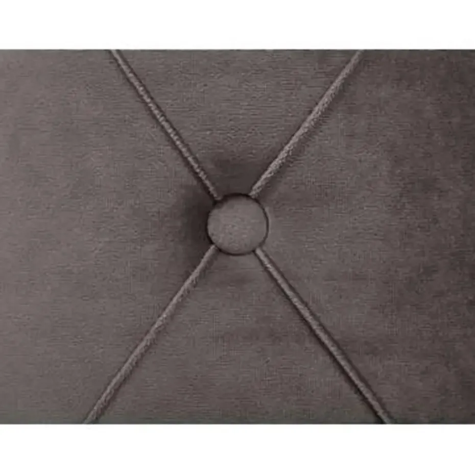 PUEBLO - Poef - Grijs - 40/33 cm - Fluweel