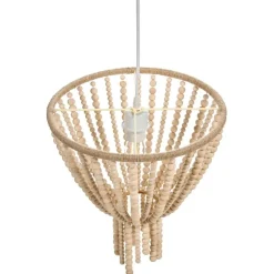 PUSWELI - Kroonluchter - Lichtbruin - Rubberhout