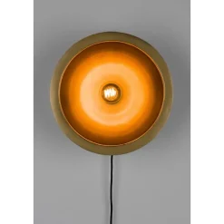 Puur - Dudley wandlamp rond L - zwart/goud