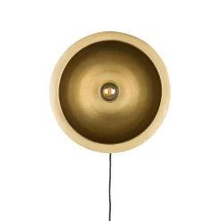 Puur - Dudley wandlamp rond L - zwart/goud
